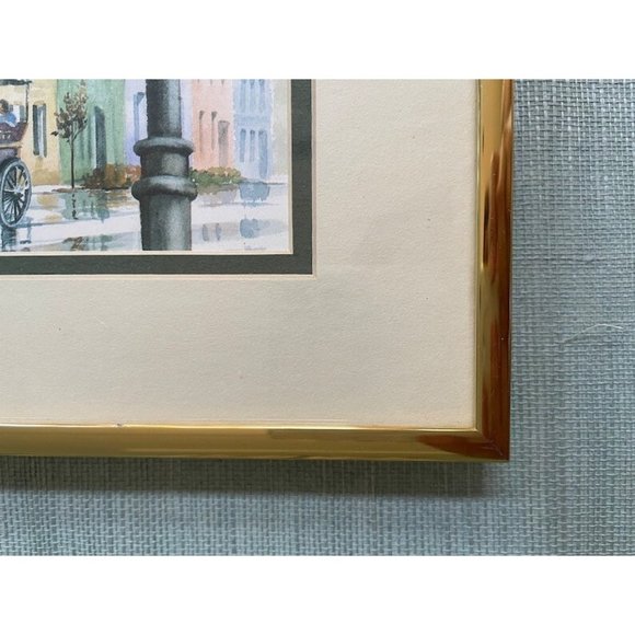 COPY - Rare find ED “Emerson” Rainbow Row Watercolor Print Historic Rainbow Row - Picture 2 of 5